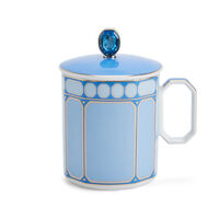 Signum Azure Mug with handle and lid, small