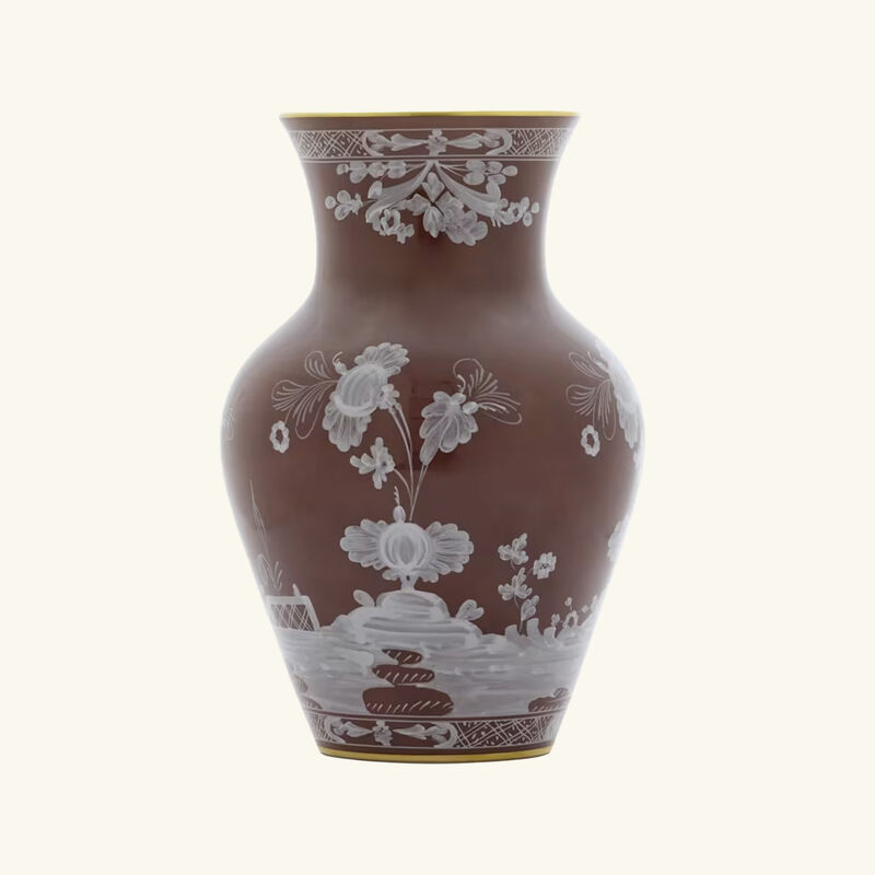 Oriente Italiano Ming Vase Medium Brown ginori 1758 oriente italiano ming vase medium brown