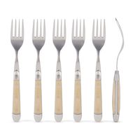 Set of 6 - Acrylic Handle Table Forks, small