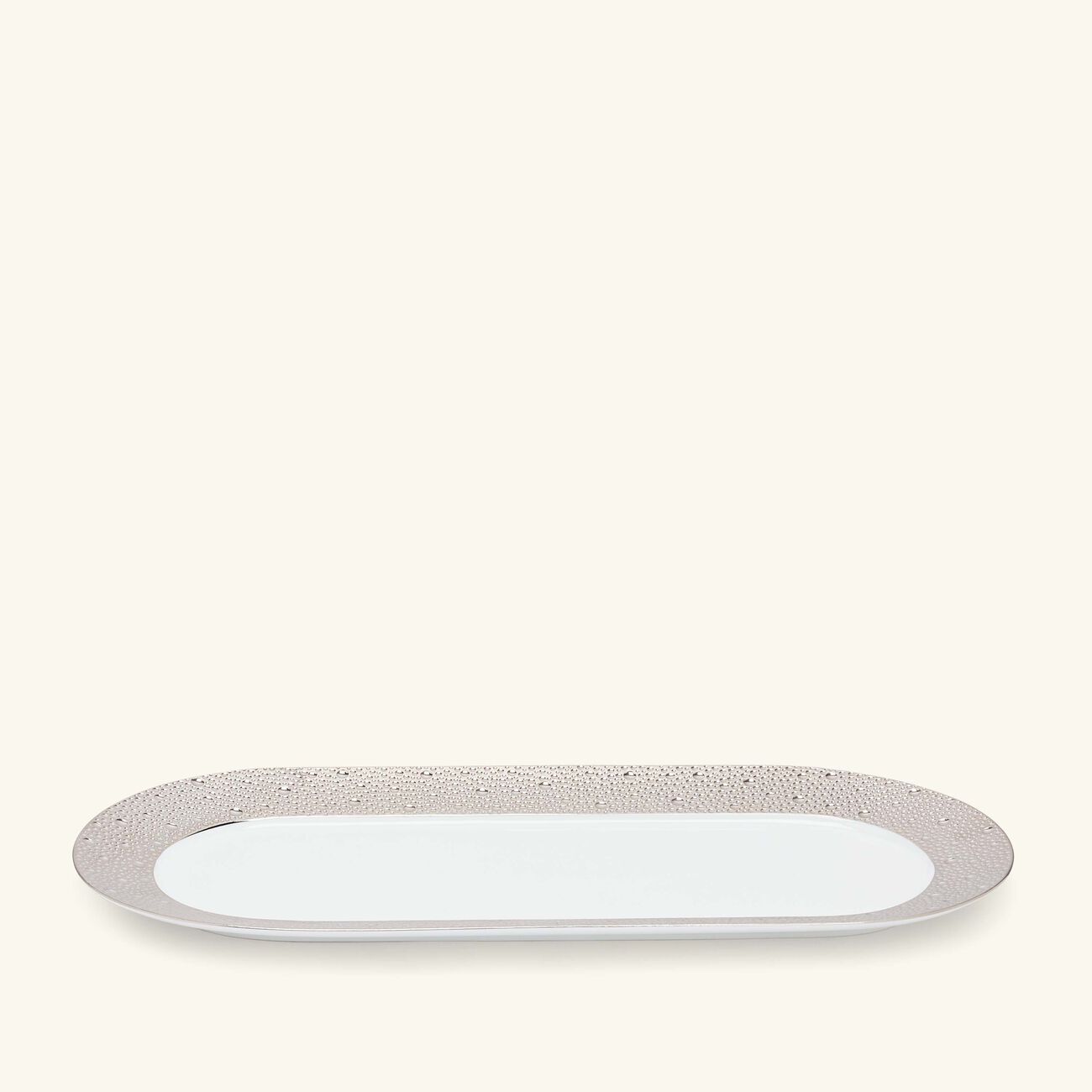 Ecume Serving Platter Rectangular Silver 39cm bernardaud ecume serving platter rectangular silver 39cm