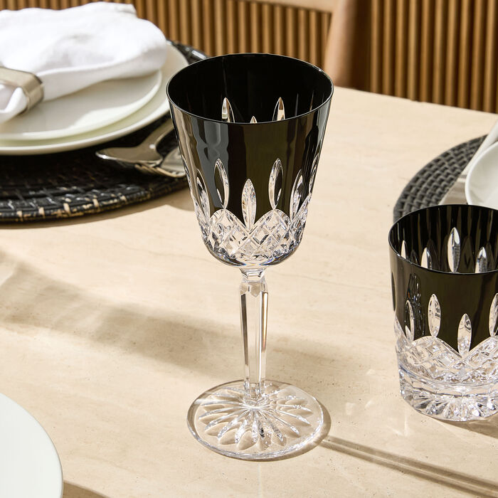 Lismore Black Wine Glass Medium Black Set Of 2 waterford lismore black wine glass medium black set of 2