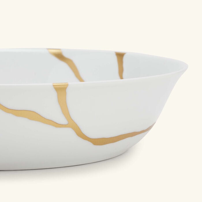 Kintsugi Salad Plate Round White bernardaud kintsugi salad plate round white