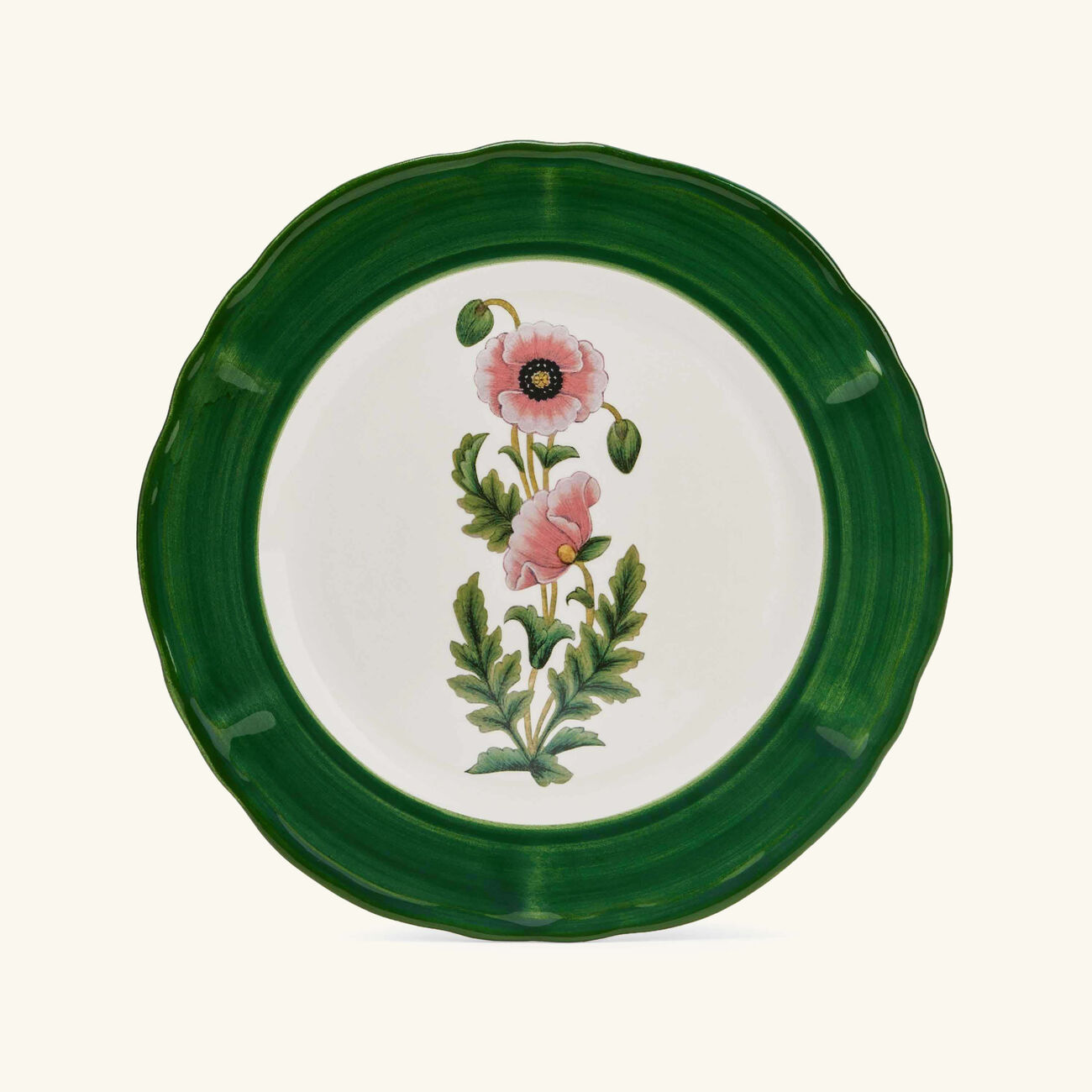 les ottomans sultan garden dinner plate round green