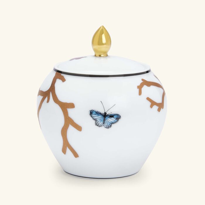 bernardaud aux oiseaux sugar bowl gold
