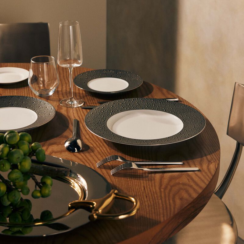 Ecume Serving Plate Round Silver 31cm bernardaud ecume serving plate round silver 31cm