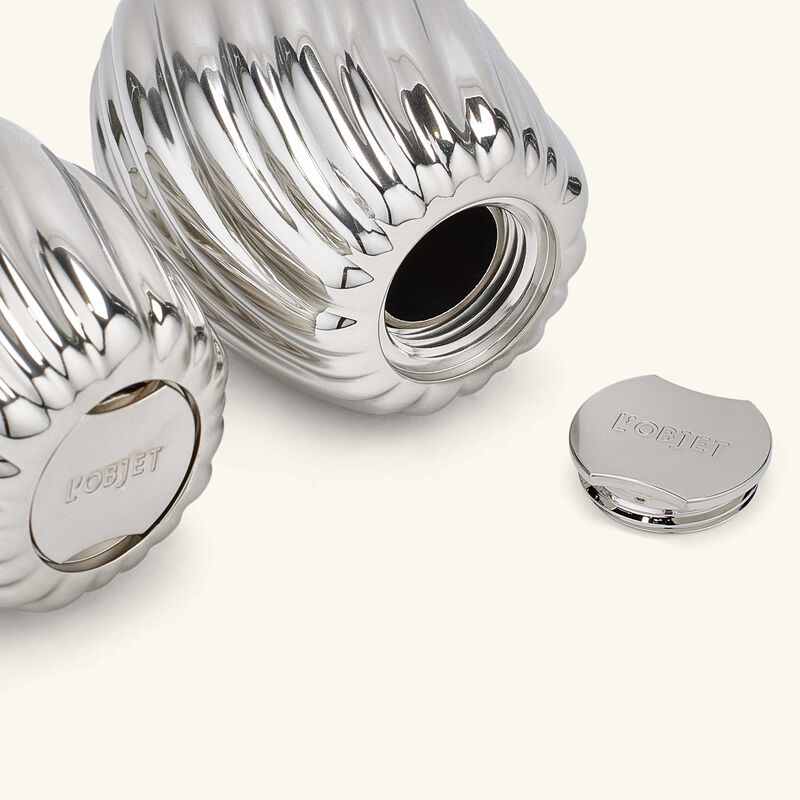 l objet ripple spice jewels salt and pepper shakers platinum plated set of 2
