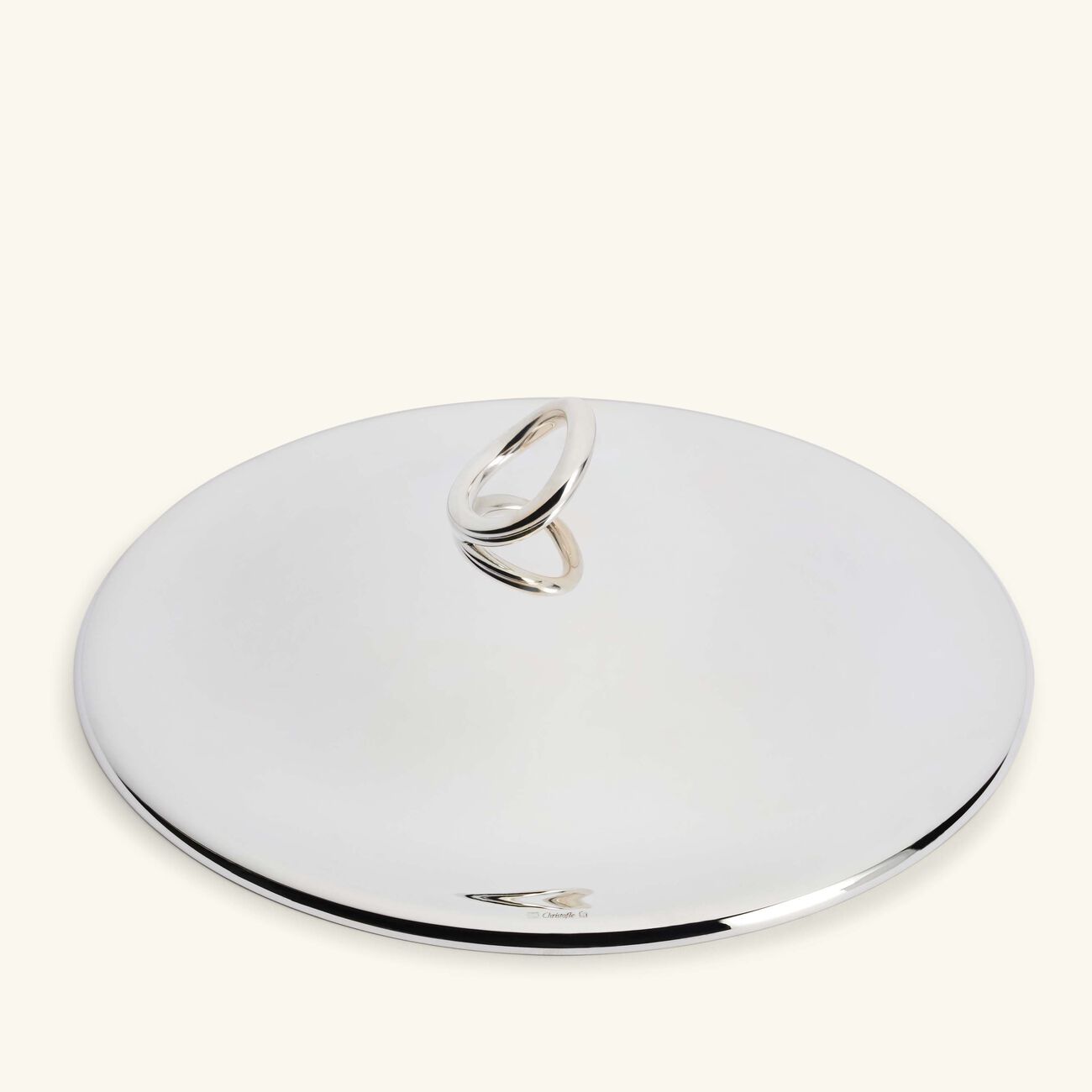 Vertigo Cover Round Silver Plated 25cm christofle vertigo cover round silver plated 25cm