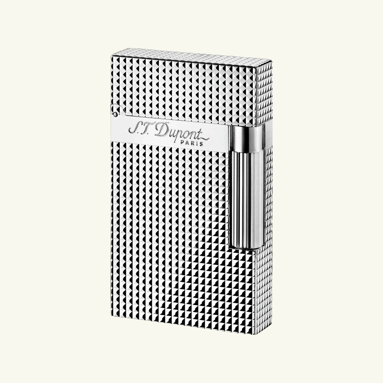 st dupont ligne 2 diamond head lighter silver