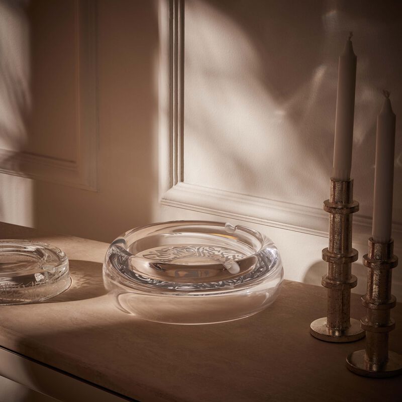 منفضة قمر بتصميم دائري شفاف دملاج منفضة قمر بتصميم دائري شفاف