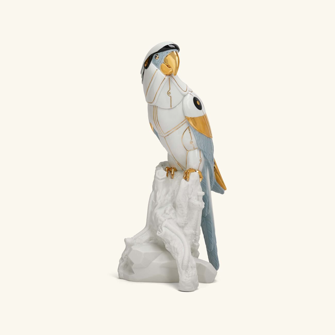 Macaw Bird Cyborg Sculpture Medium White lladro macaw bird cyborg sculpture medium white