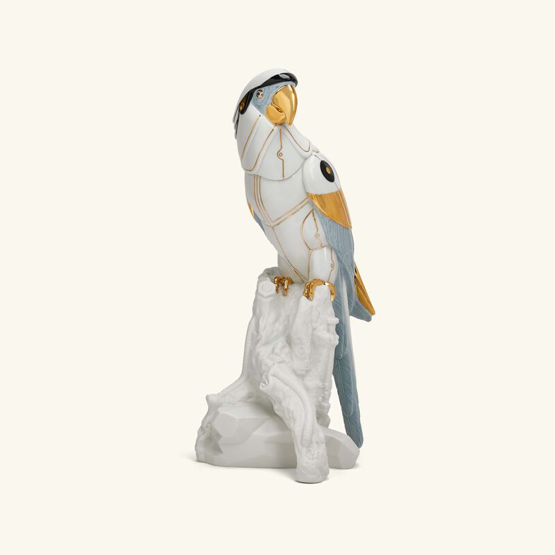 Macaw Bird Cyborg Sculpture Medium White lladro macaw bird cyborg sculpture medium white