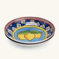 طقم كاريتو ليمون المؤلف من طبقين للحساء بتصميم دائري 20 سم دولتشي أند غابانا كازا طقم كاريتو ليمون المؤلف من طبقين للحساء بتصميم دائري 20 سم