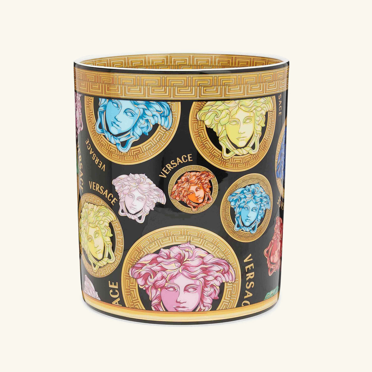 versace medusa amplified vase small green