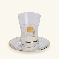 Hayat Arabic Tea Cup and Saucer Gold Set of 6 dimlaj hayat arabic tea cup and saucer gold set of 6