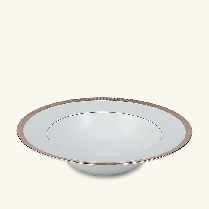 Maille Platine Soup Plate White 22cm bernardaud maille platine soup plate white 22cm