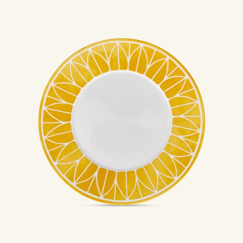 christofle malmaison riviera dinner plate round yellow 27cm