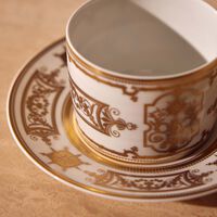 Aux Rois Tea Cup & Saucer Gold bernardaud aux rois tea cup saucer gold