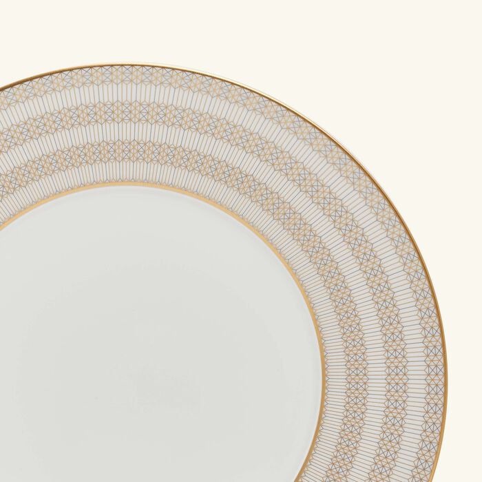 baccarat arcadia dinner plate round gold 27cm set of 2