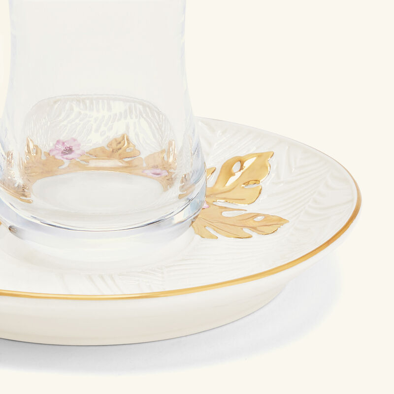 villari acapulco tea cup   saucer clear