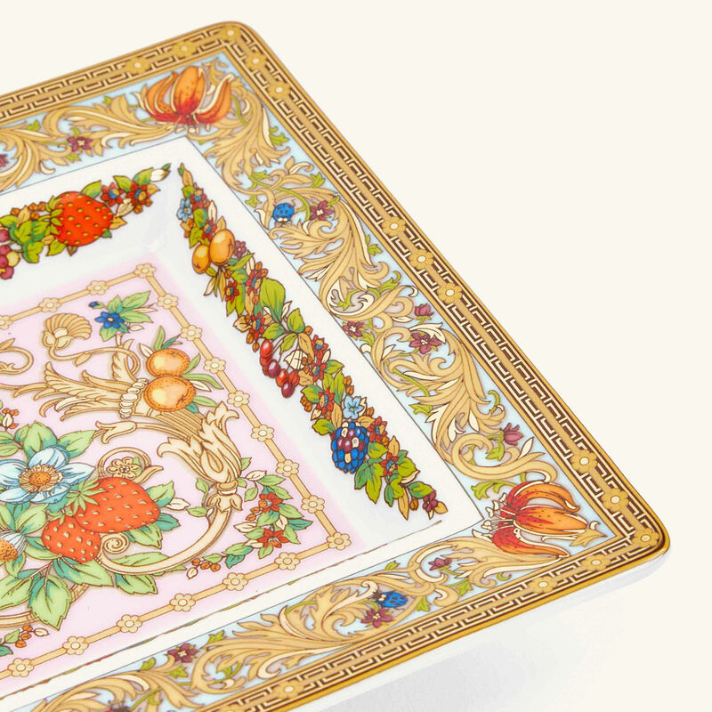 le jardin de versace trinket tray square small pink