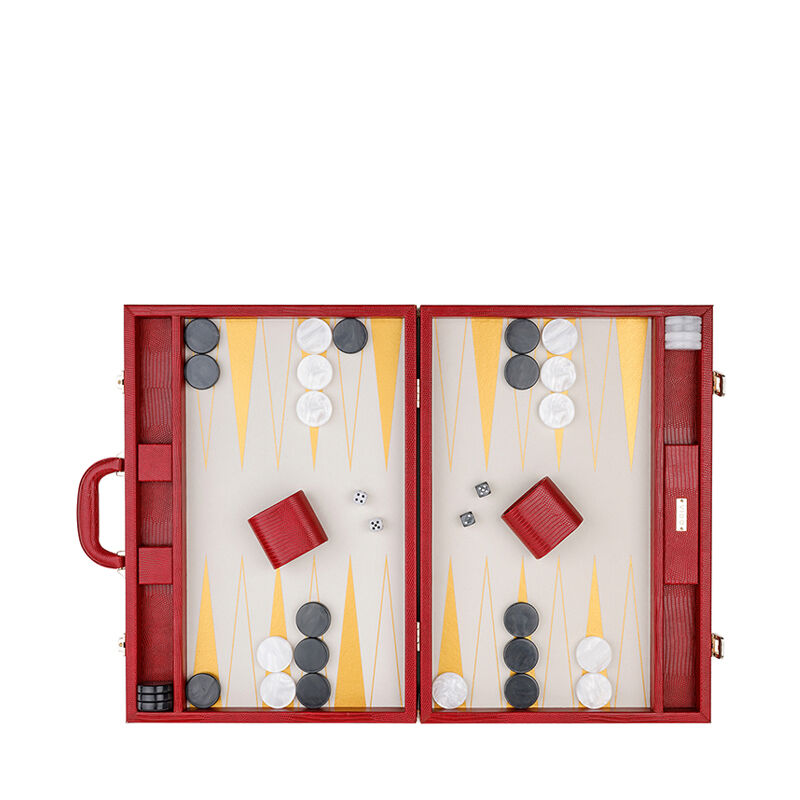 Vido Red Lizard Large Backgammon Tanagra UAE