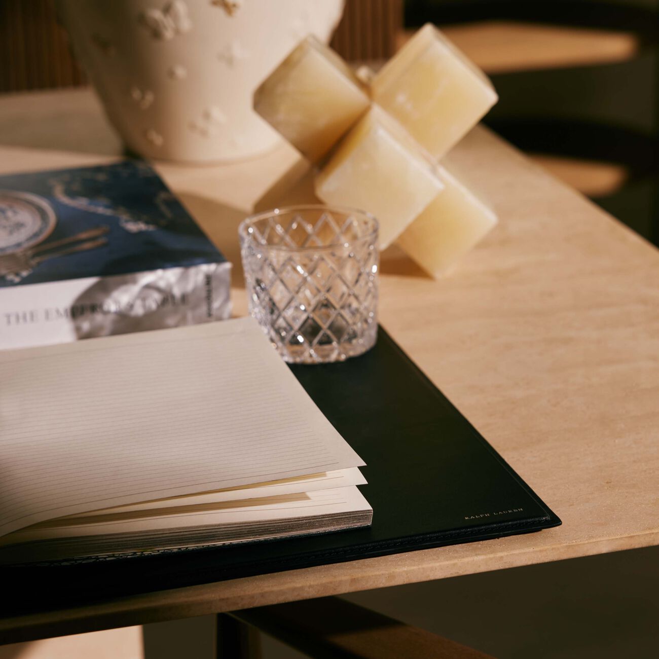 رالف لورين هوم لوحي برينان المكتبي أسود