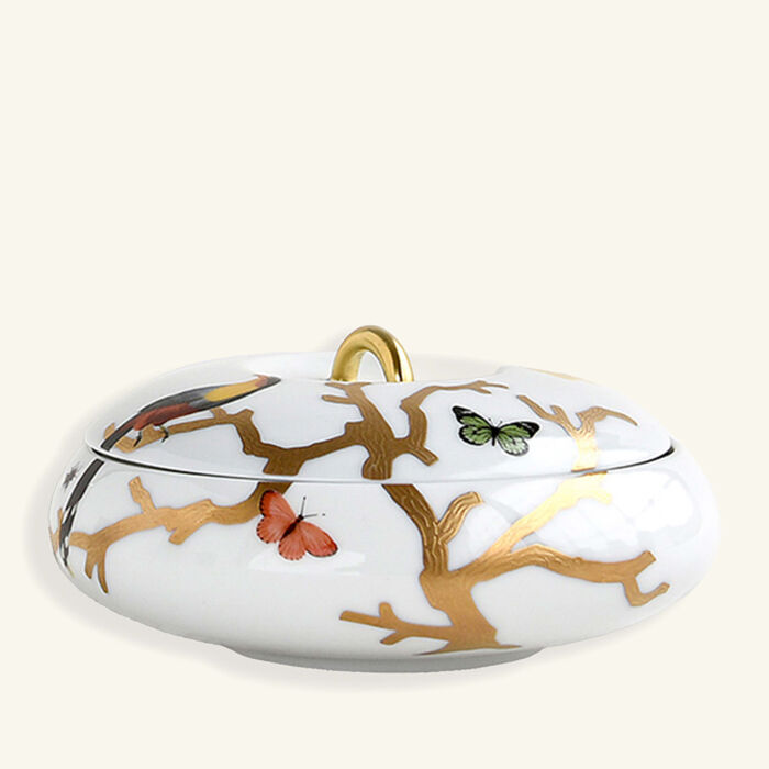 Aux Oiseaux Decorative Box Gold bernardaud aux oiseaux decorative box gold
