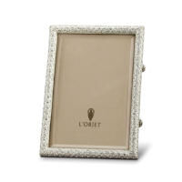 Rectangular Pave Platinum With White Crystals Picture Frame, small