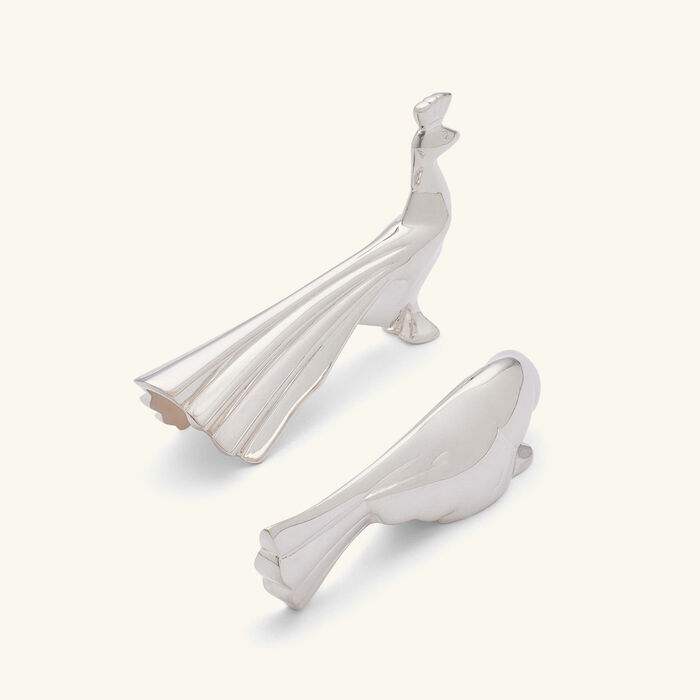 christofle gallia knife rest peacock dove silver plated set of 2