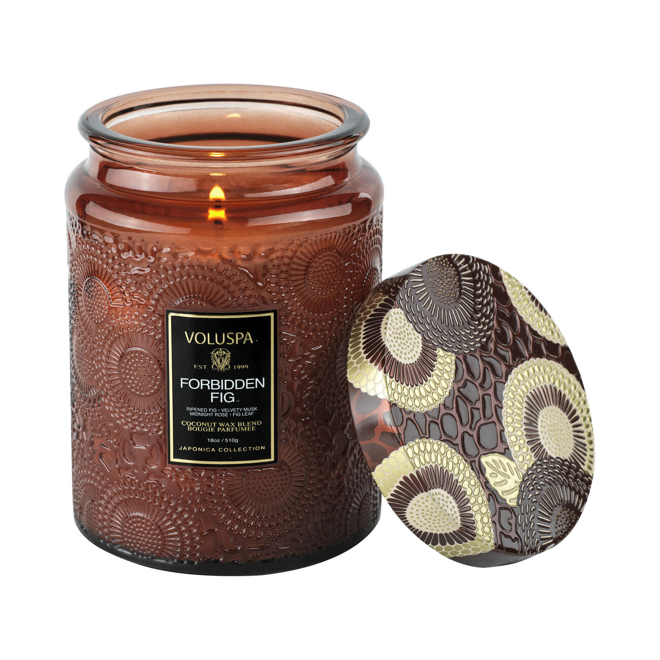 voluspa forbidden fig large jar candle