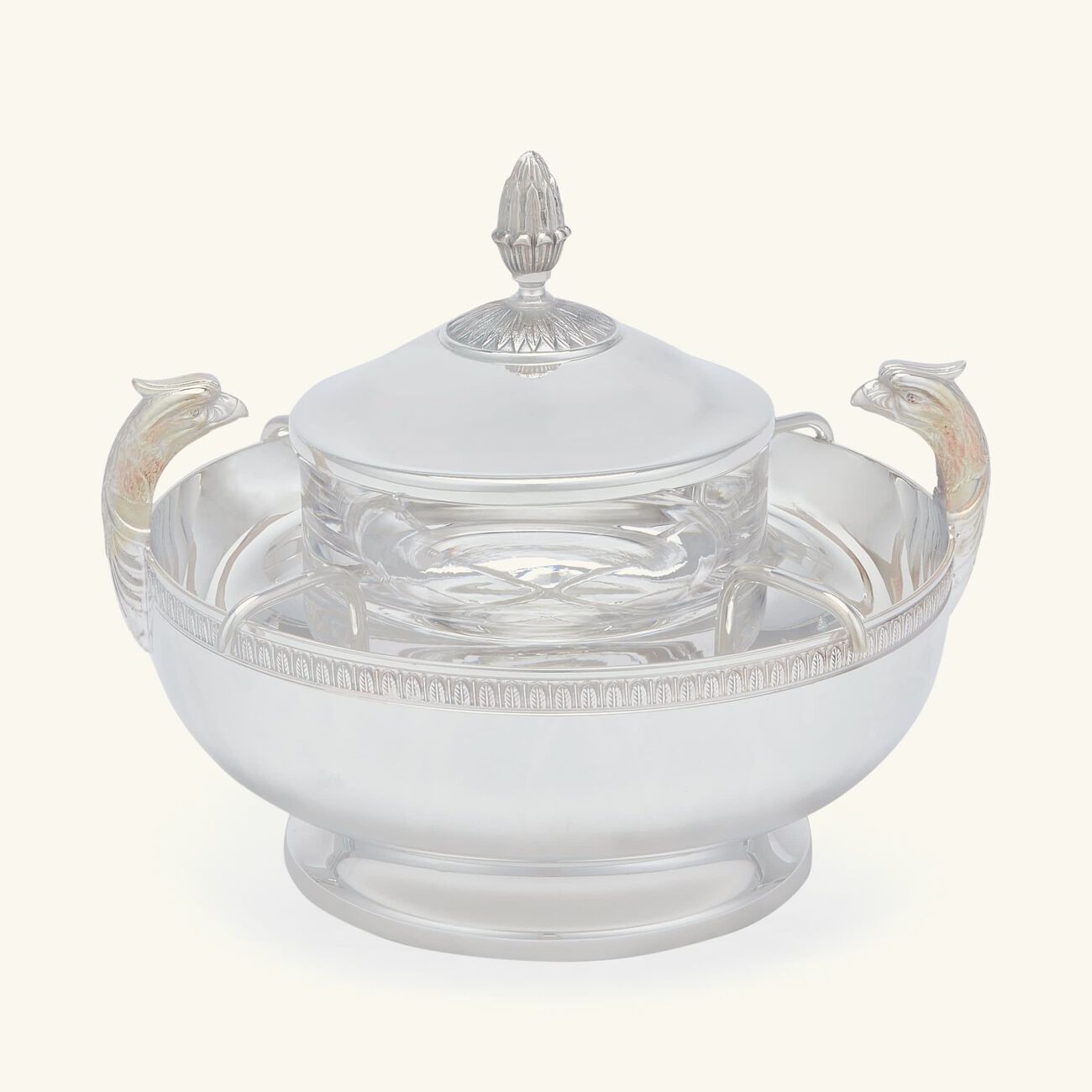 christofle malmaison caviar serving set silver plated