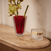 باكارا مزهرية آي مستطيلة صغيرة حمراء