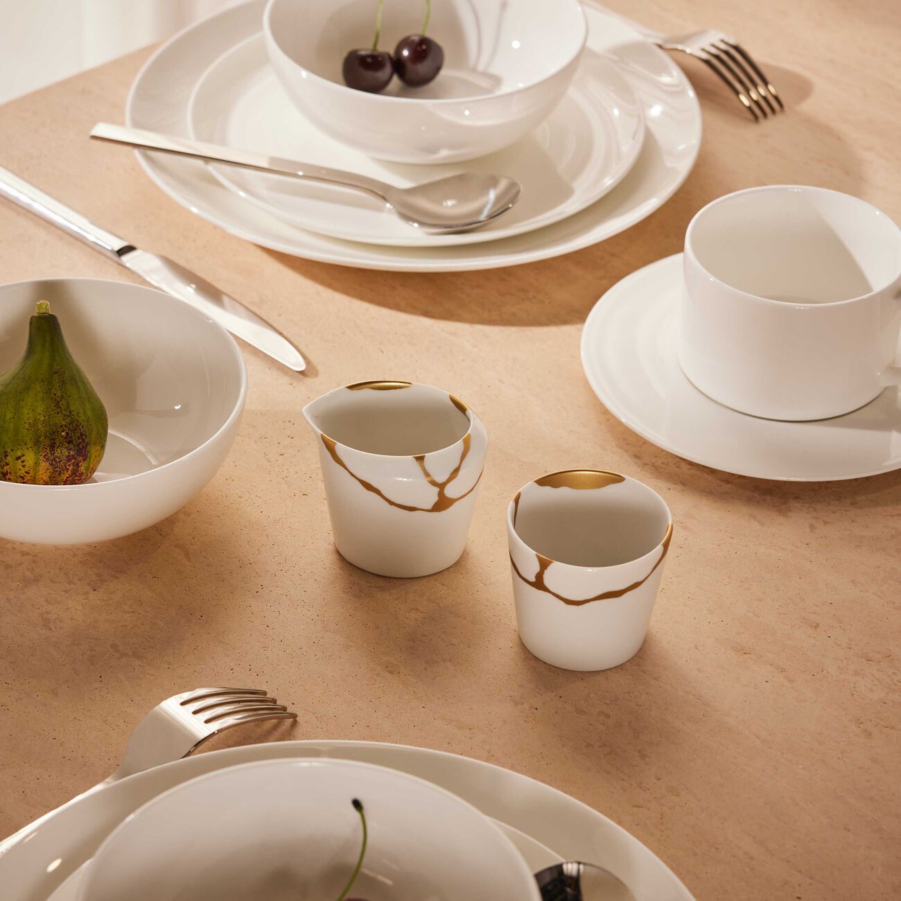 bernardaud kintsugi milk pitcher white