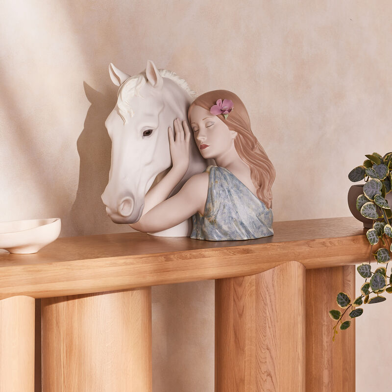 lladro a true friend sculpture medium white