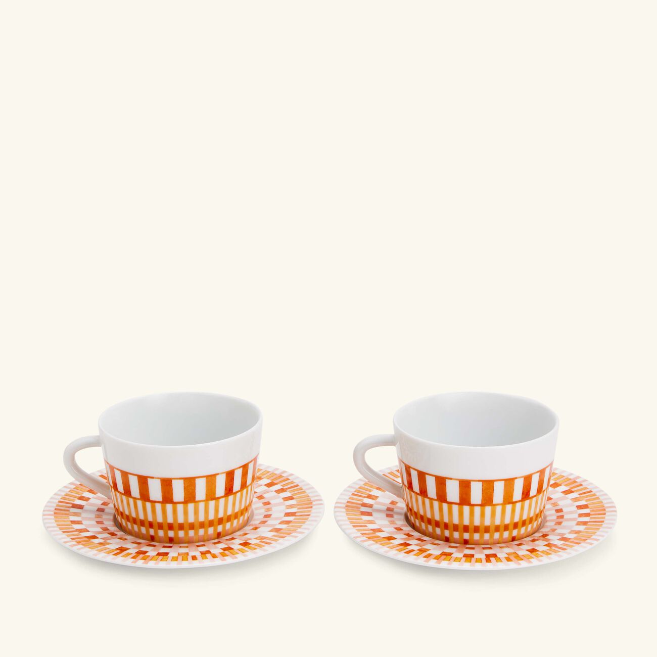Terra Rosa Tea Cup & Saucer Orange Set Of 2 bernardaud terra rosa tea cup saucer orange set of 2