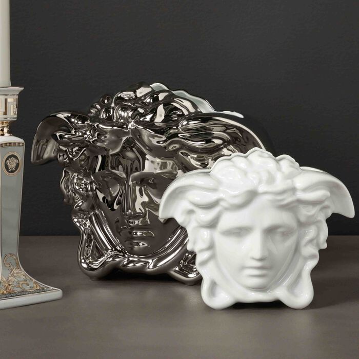 versace medusa grande vase small white