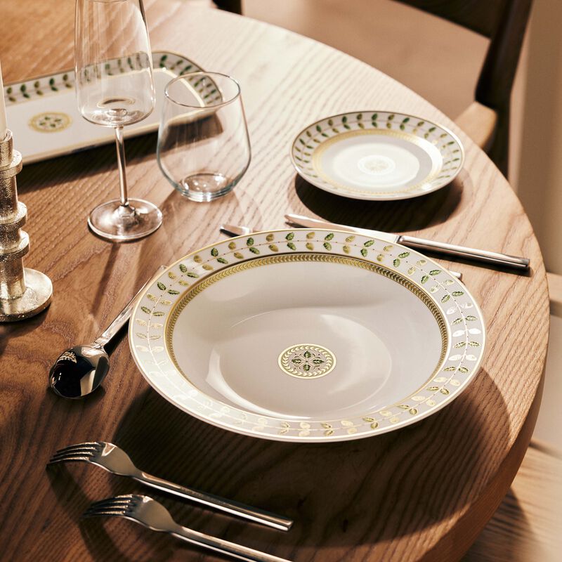 bernardaud constance deep dish round green 29cm