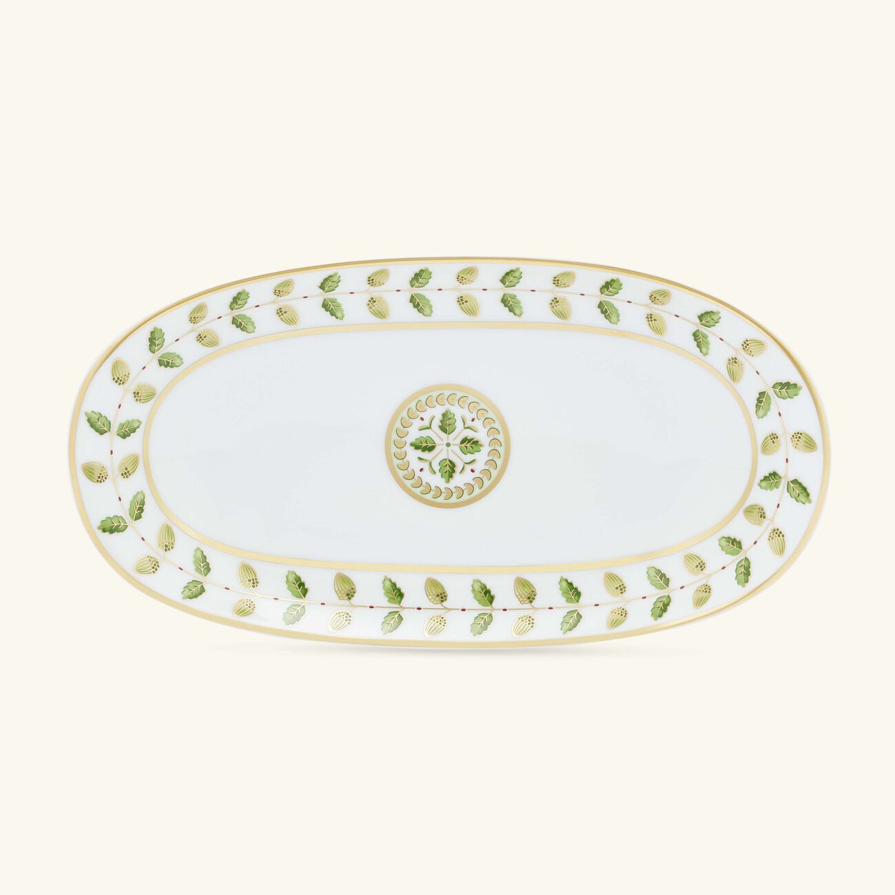bernardaud constance serving platter green 23cm