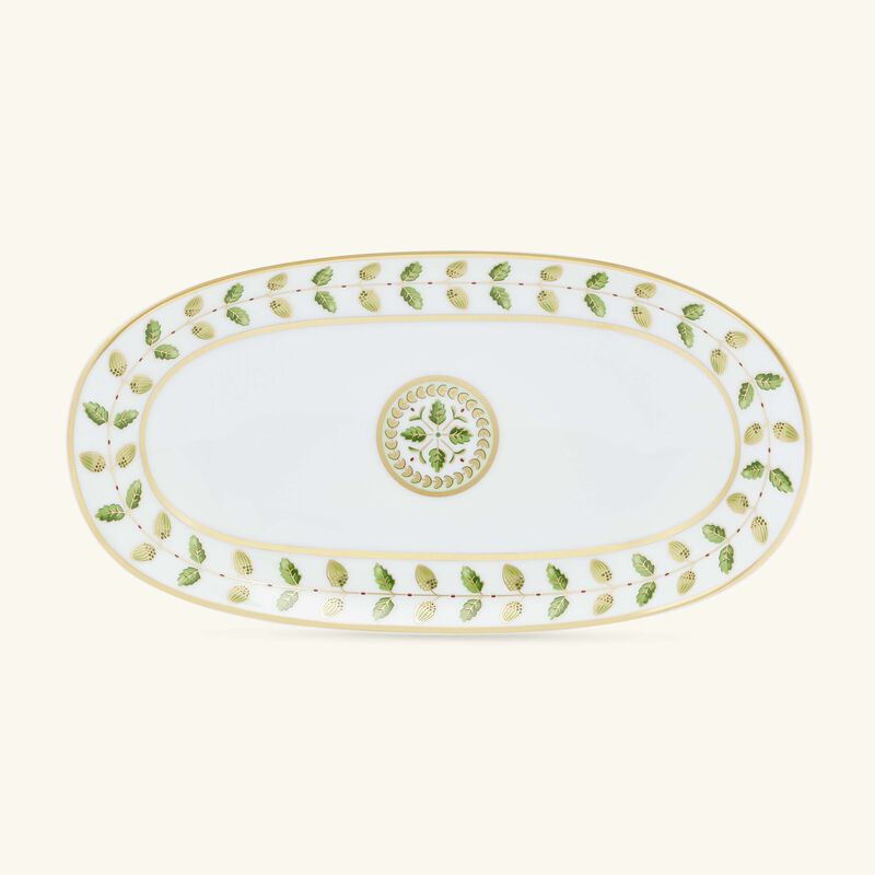 bernardaud constance serving platter green 23cm