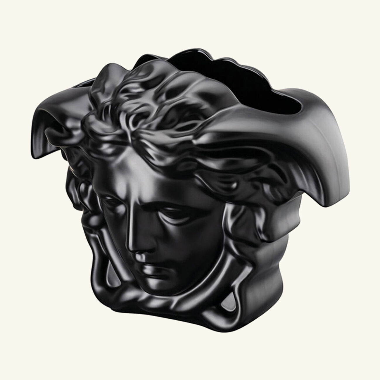 versace medusa grande vase medium black