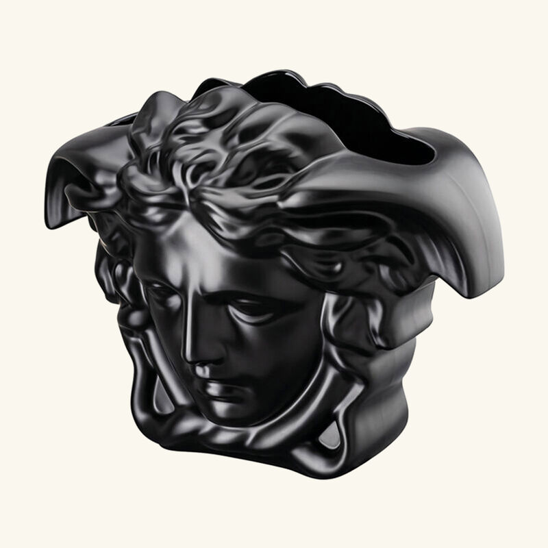versace medusa grande vase medium black