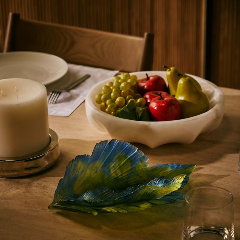 Fleur de Paon Exotique Bowl Medium Green Limited Edition daum fleur de paon exotique bowl medium green limited edition