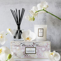 Mokara Scalloped Candle + Diffuser Gift Set - voluspa mokara scalloped candle diffuser gift set