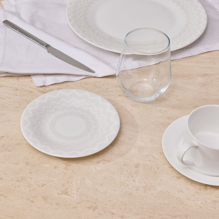 missoni home zig zag bread   butter plate round white 15 cm set of 2