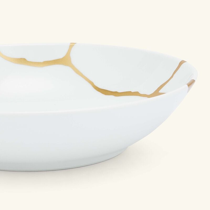 bernardaud kintsugi soup plate round white 19cm