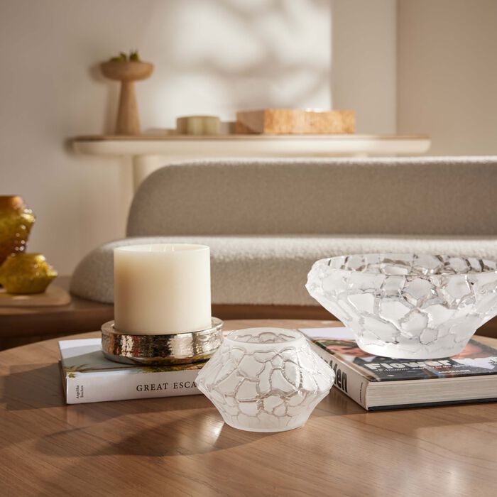 لاليك مزهرية تيرامينيرال كالديرا فوتيف الدائرية الصغيرة الشفافة