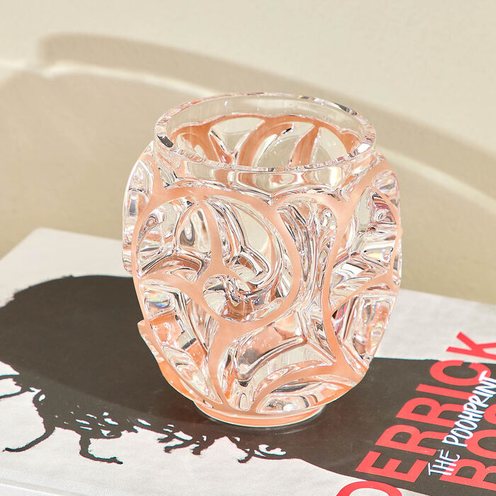 Tourbillons Vase Round Small Pink lalique tourbillons vase round small pink