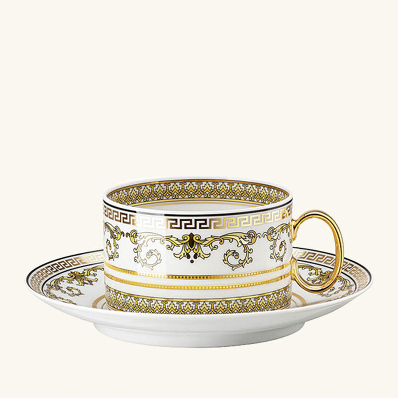 versace virtus gala tea cup   saucer white