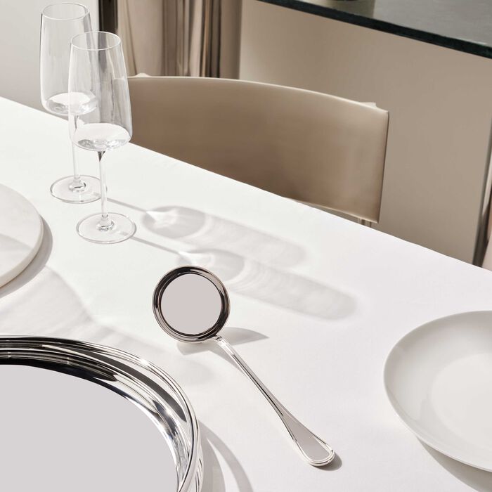 كريستوفل مغرفة الحساء آلبي باللون الفضي