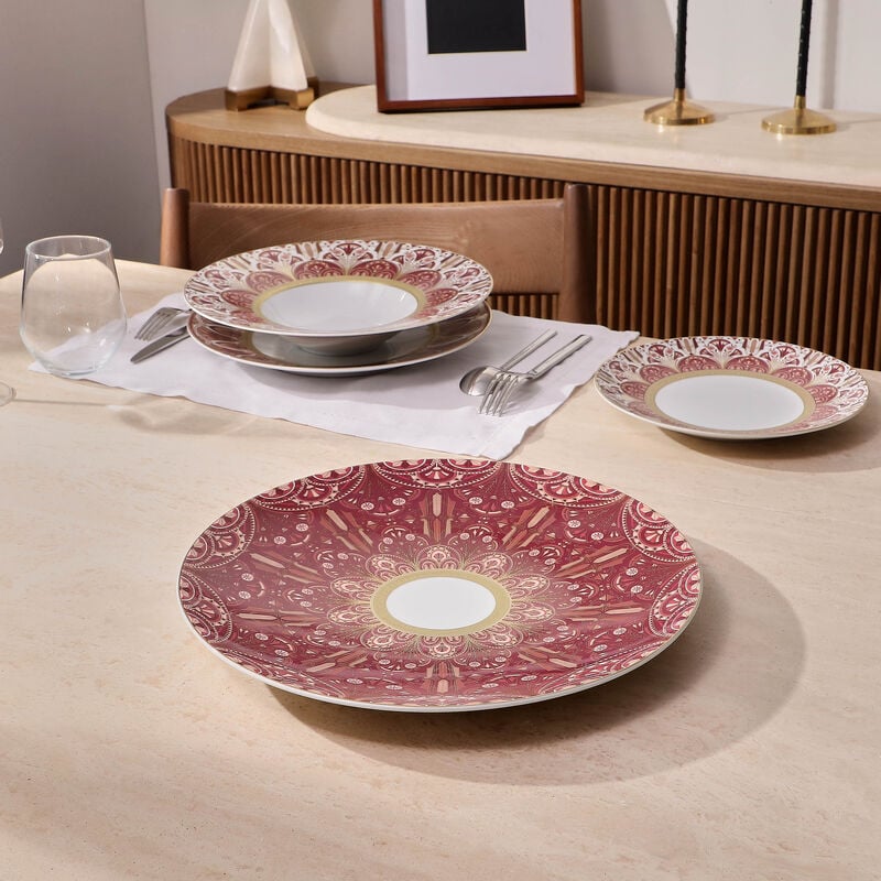 Reves Du Nil Pourpre Service Plate Red 31cm haviland reves du nil pourpre service plate red 31cm